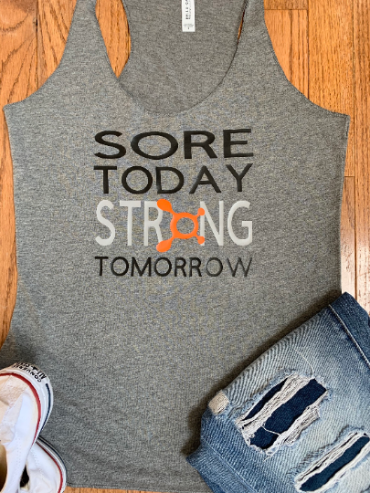 Sore Today Strong Tomorrow Tri -BLend Racerback Tank, Fitness