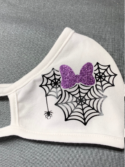 Minnie Mouse Spiderweb w/ Glitter Bow Mask