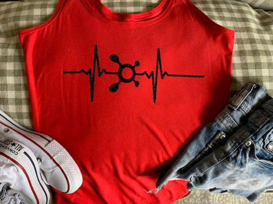 My Heart beats for OTF Tri-blend Racerback Tank